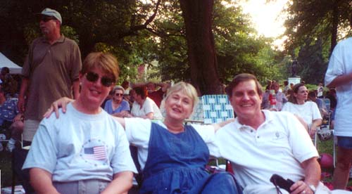 Cathie and Bev with her husband.