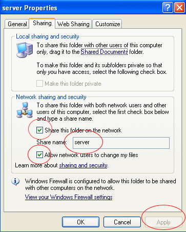 Даем право записи нашему WS в данный директорий.