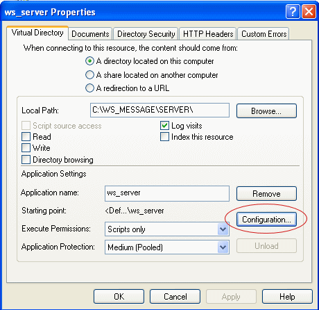 Окно нашего проекта в IIS.